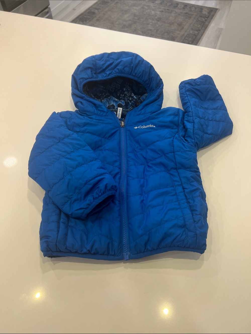 Columbia Blue Toddler Hooded Puffer Jacket